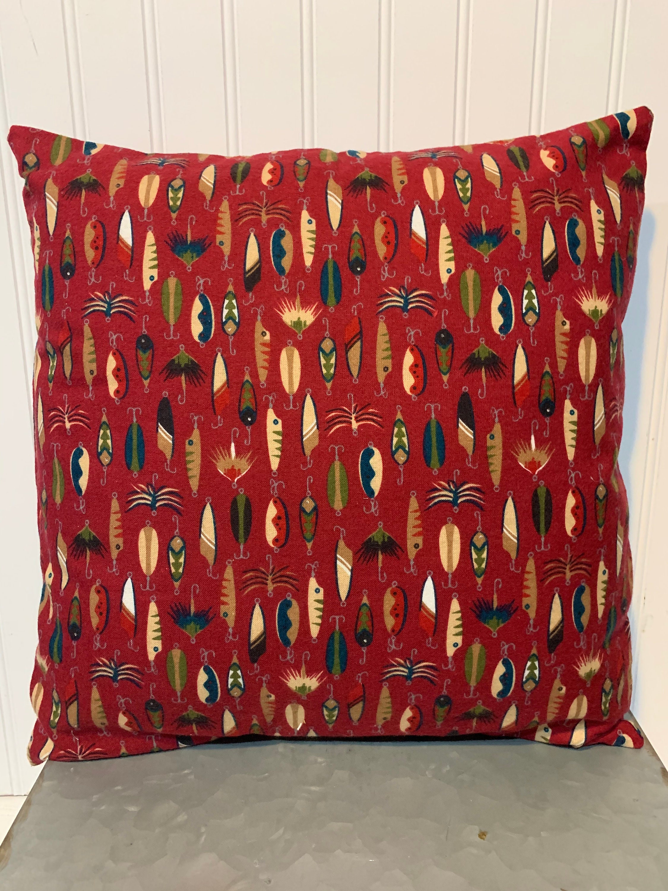 Fishing Lure Throw Pillow Etsy