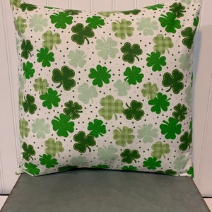 Gingham Clover Plaid  Cotton Plaid Pillow Cover/ 18" x 18"/16" x 16"/St Patricks Day