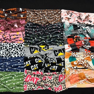 19 Different Outdoor Camo CAT, Carhartt Hunting Women&#39;s Stretchy Twisted Knot Turban Headband, Head Wrap, knit fabric, One Size