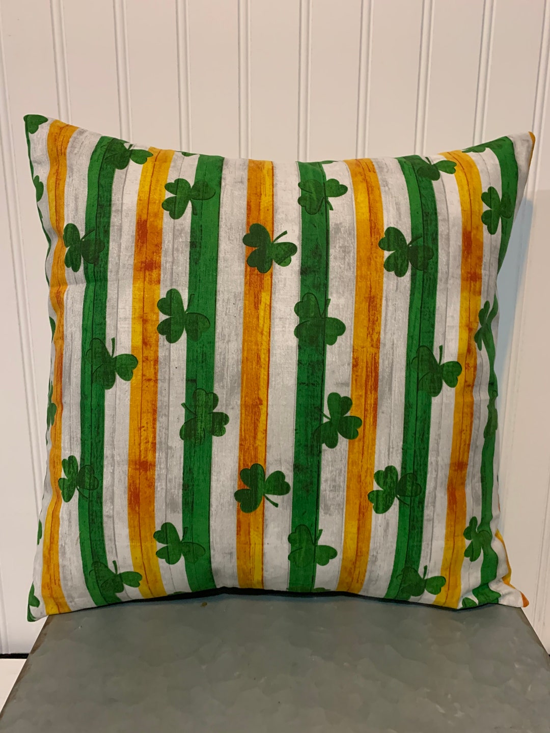 Shamrock Irish Wood Grain Cotton Pillow Cover 20 X 20 18 X 18 16 X Shamrock Irish Wood Grain Cotton Pillow Cover 20 X 20 18 X 18 16 X