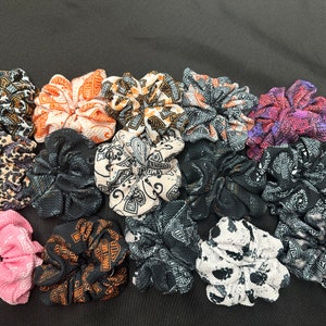 14 Different Motorcycle Scrunchies,  Hair Ties, Gift Ideas, Gift Ideas for Her