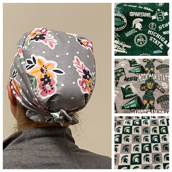 MSU Spartans Scrub Hat Surgical Hat 