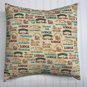 Lodge Woods Outdoor Deer Nature /16" x 16"/ 18" x 18"/Cotton Pillow Cover/
