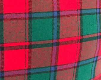 Red-Green Christmas Plaid/  16" x 16"/18" x 18"/ Flannel Pillow Cover/Accent Pillow/Christmas Pillow/
