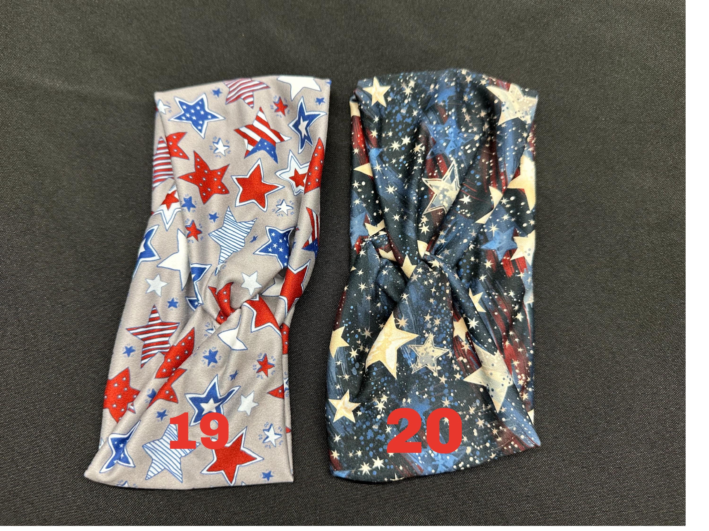 20 More Different Patriotic USA Women's Stretchy Twisted Knot
