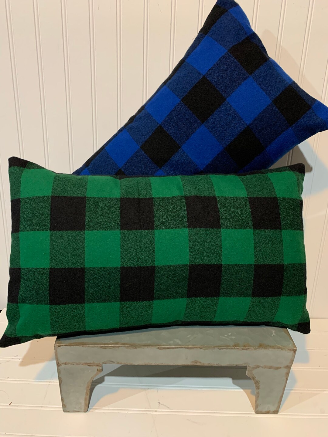 12x 20 Accent Flannel Pillow Cover Buffalo Plaid More Colors Etsy