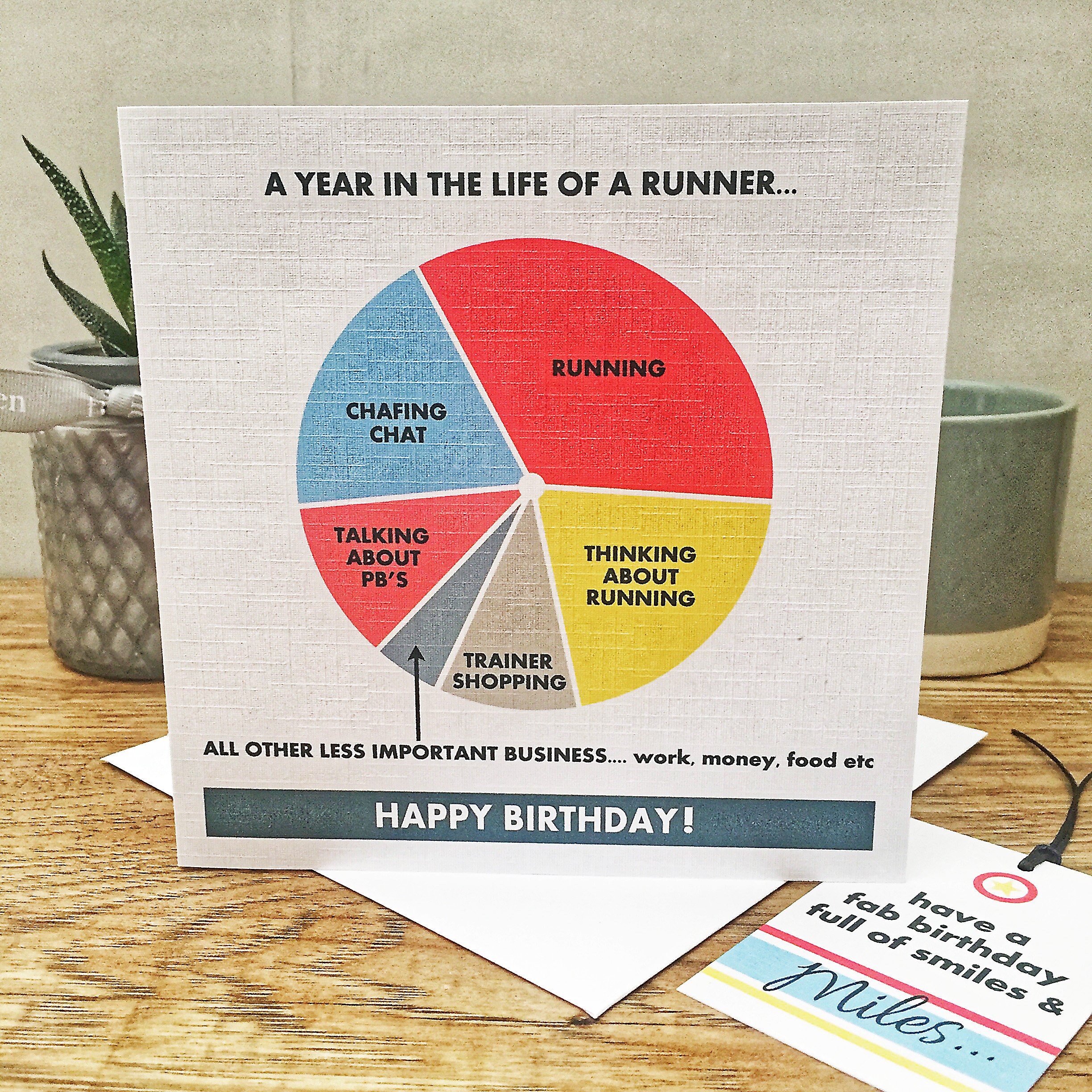 Runner Birthday Card and Gift Tag. Marathon Runner Birthday Etsy UK