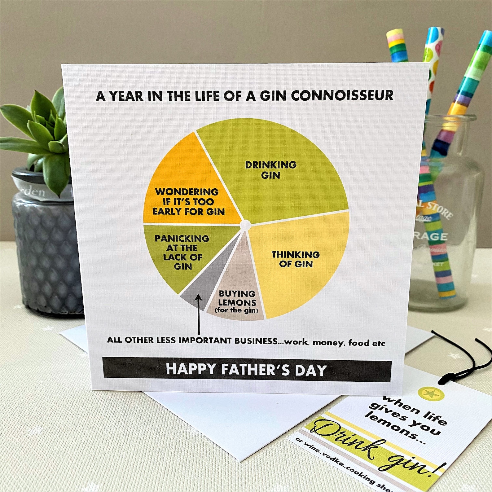 Father's Day Pie Chart Card Choose The Dad The Golfer Etsy