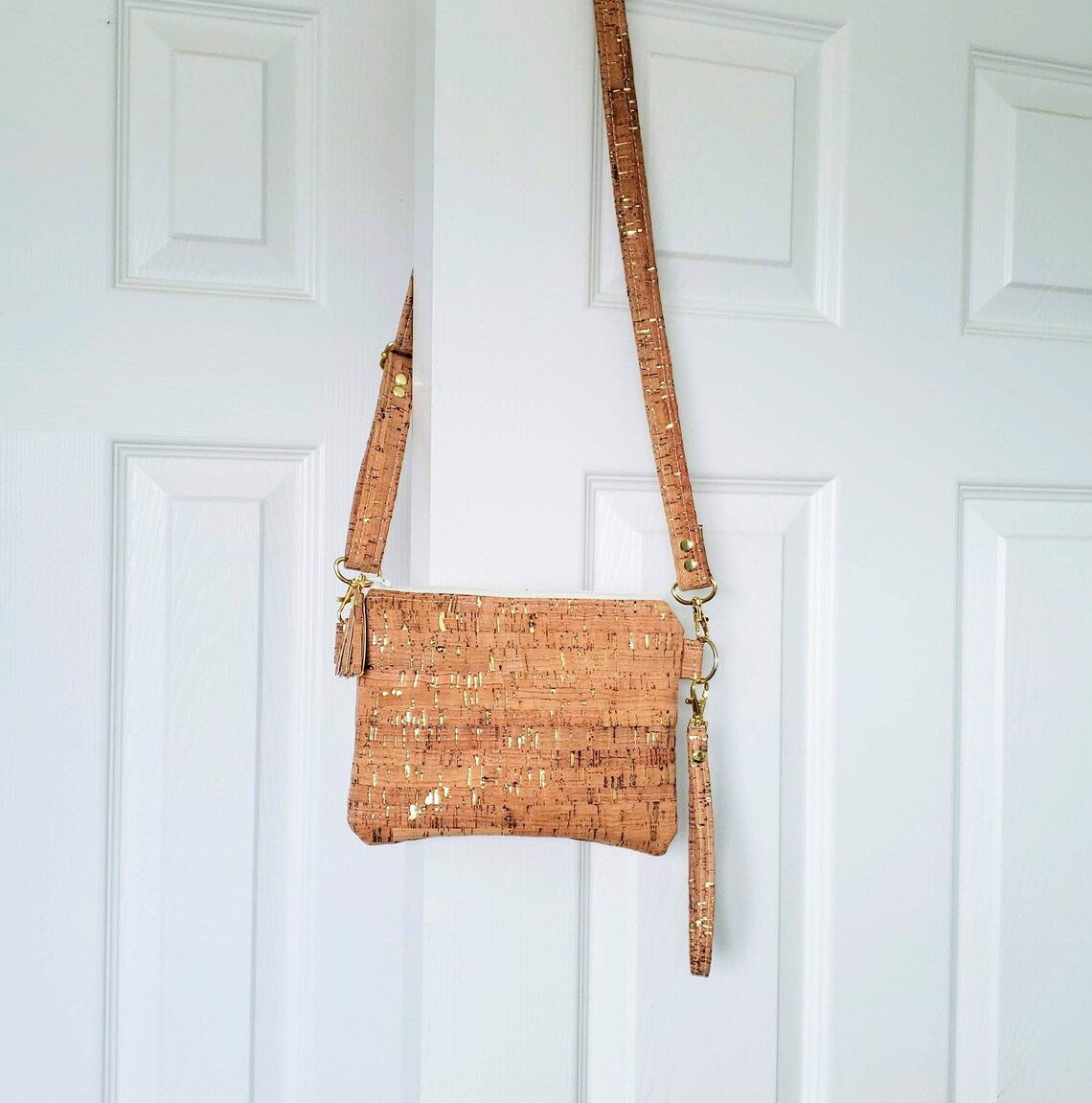 Cork Purse Cork Wallet Cork Bag Cork Wristlet Cork Clutch Etsy