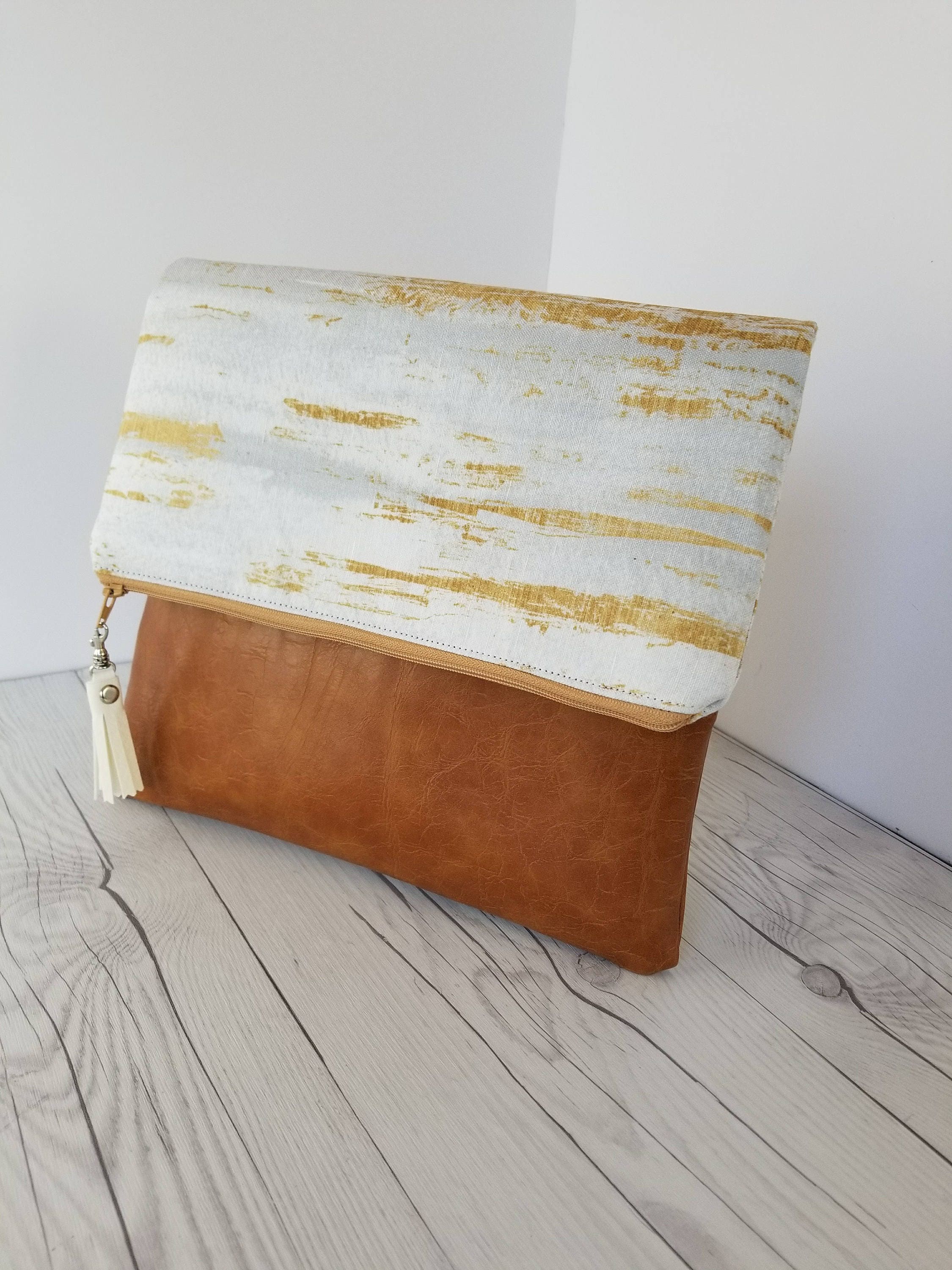 mustard clutch purse