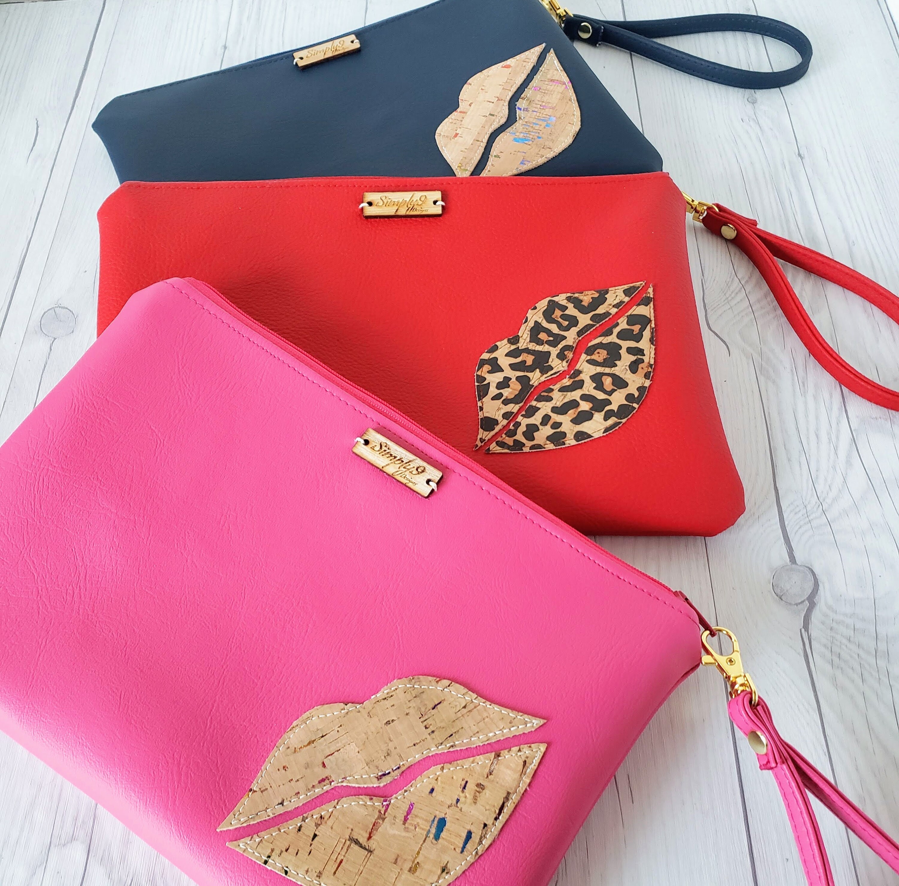 faux leather clutch bag