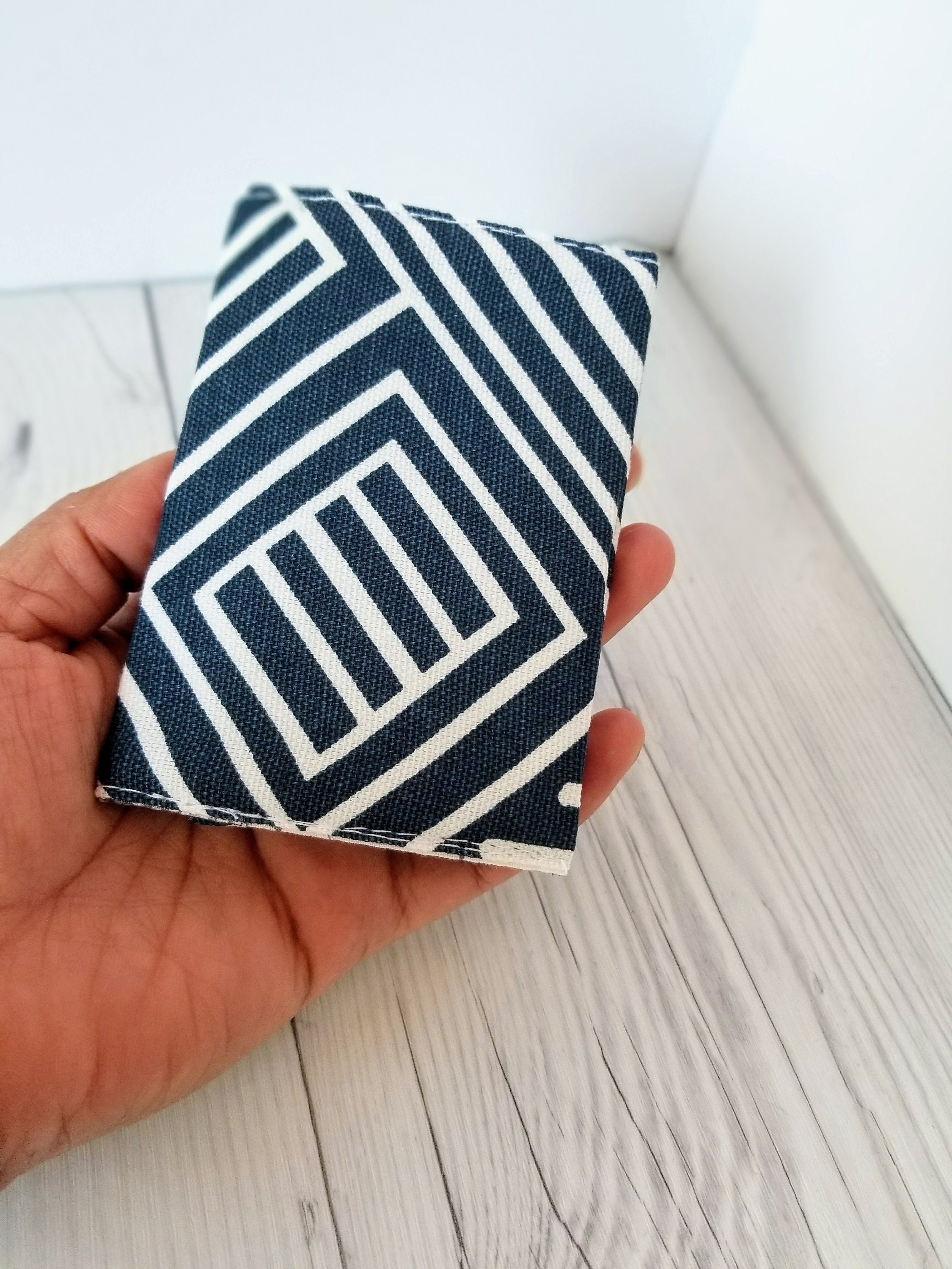 Navy Blue Wallet, Geometric Wallet, Credit Card Wallet, Small Wallet ...