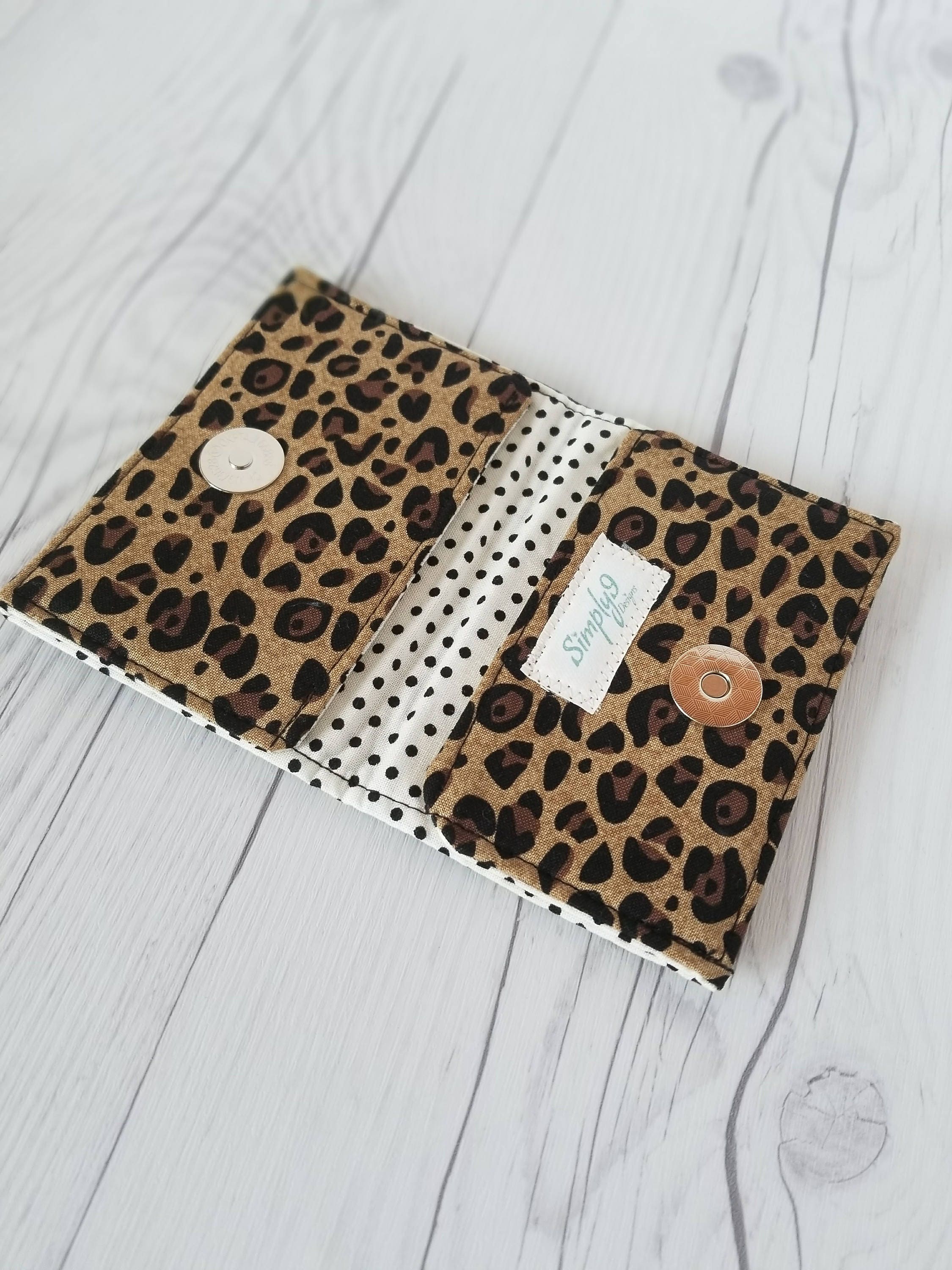 Leopard Wallet, Small Wallet, Small Women Wallet, Business Card Wallet, Credit Card Wallet ...