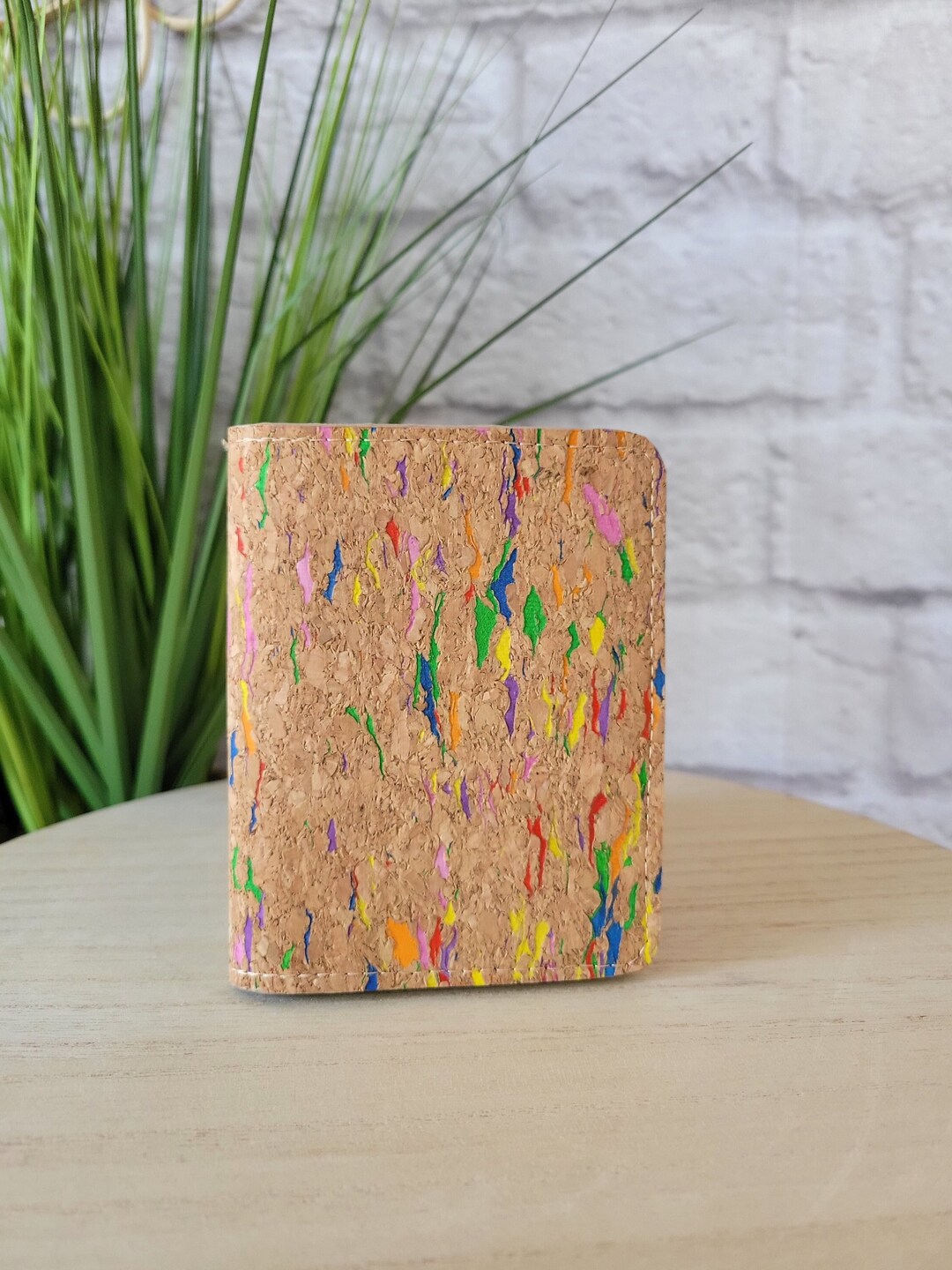 Cork Wallet Vegan Wallet for Women Rainbow Wallet Credit Etsy