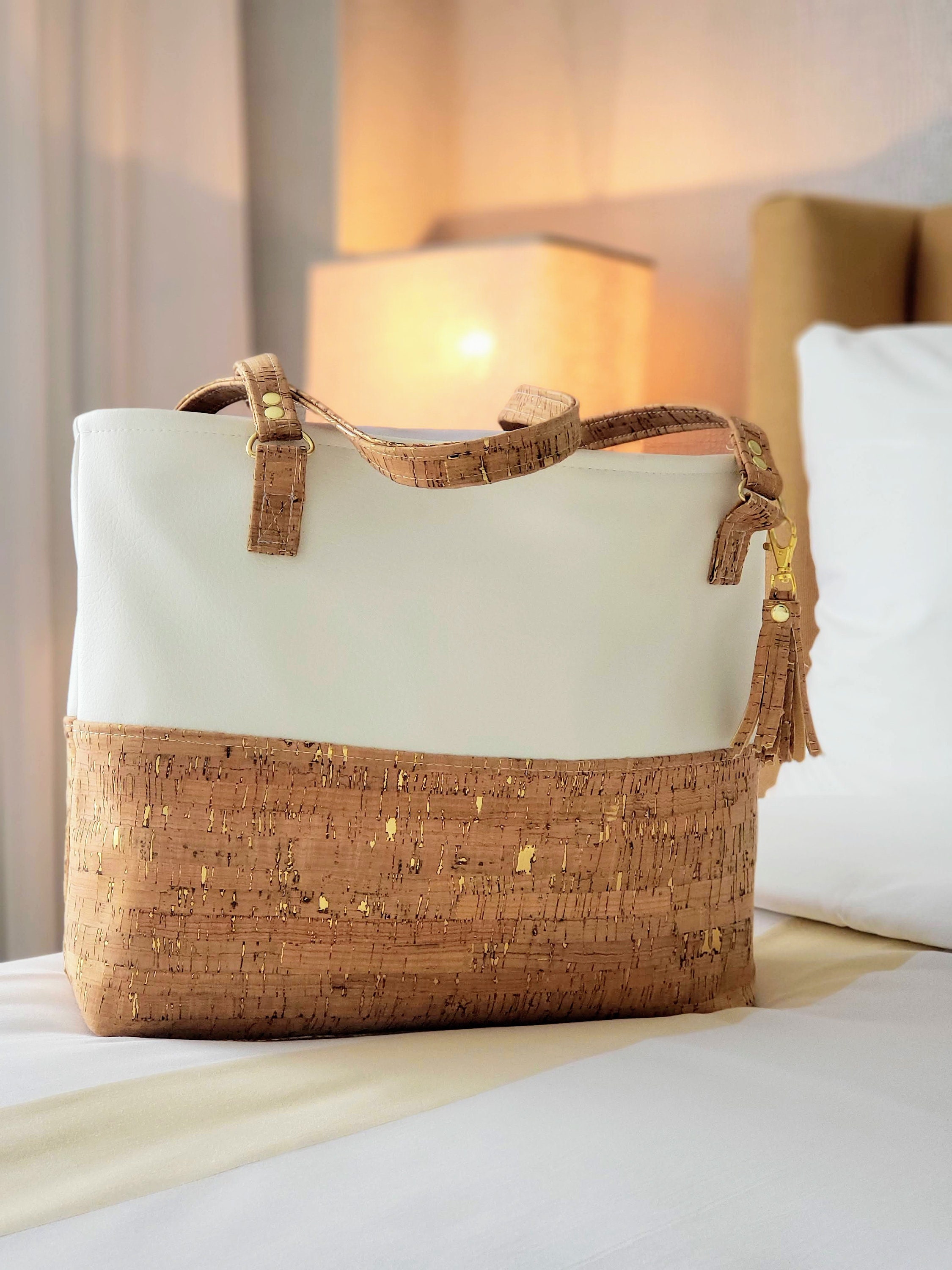 Cork Purse, Cork Handbag, Cork Tote Bag, Work Bag Women, Work Tote