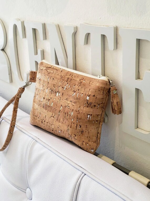 Cork Purse, Cork Wallet, Cork Bag, Cork Wristlet, Cork Clutch