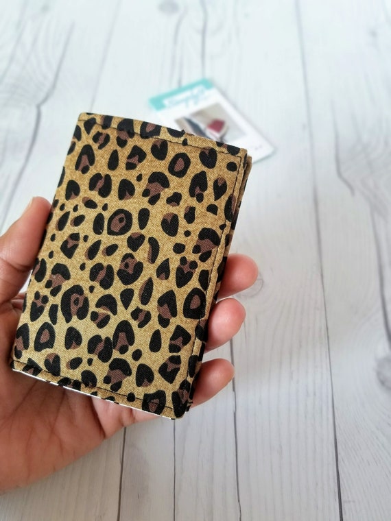 leopard card case