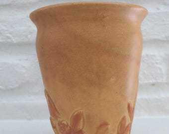 Jarrón vintage Weller Pottery Arts & Crafts, esmaltado mate, firmado