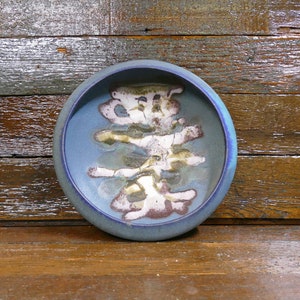 Mid-Century Studio Pottery Blue Ceramic Bowl