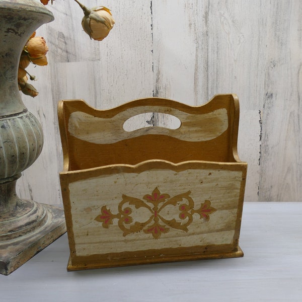 Vintage Florentine Mail Double Slot Letter Holder