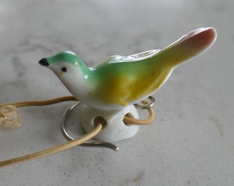 ヴィンテージ磁器製鳥柄ティーポット（水滴受け付き）ドイツ製 1950年代 手描き