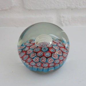 Vintage Murano Millefiori Glass Paperweight