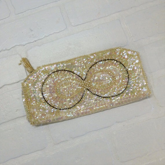 Vintage REGALE Sequin Small Clutch or Eyeglass Ho… - image 9