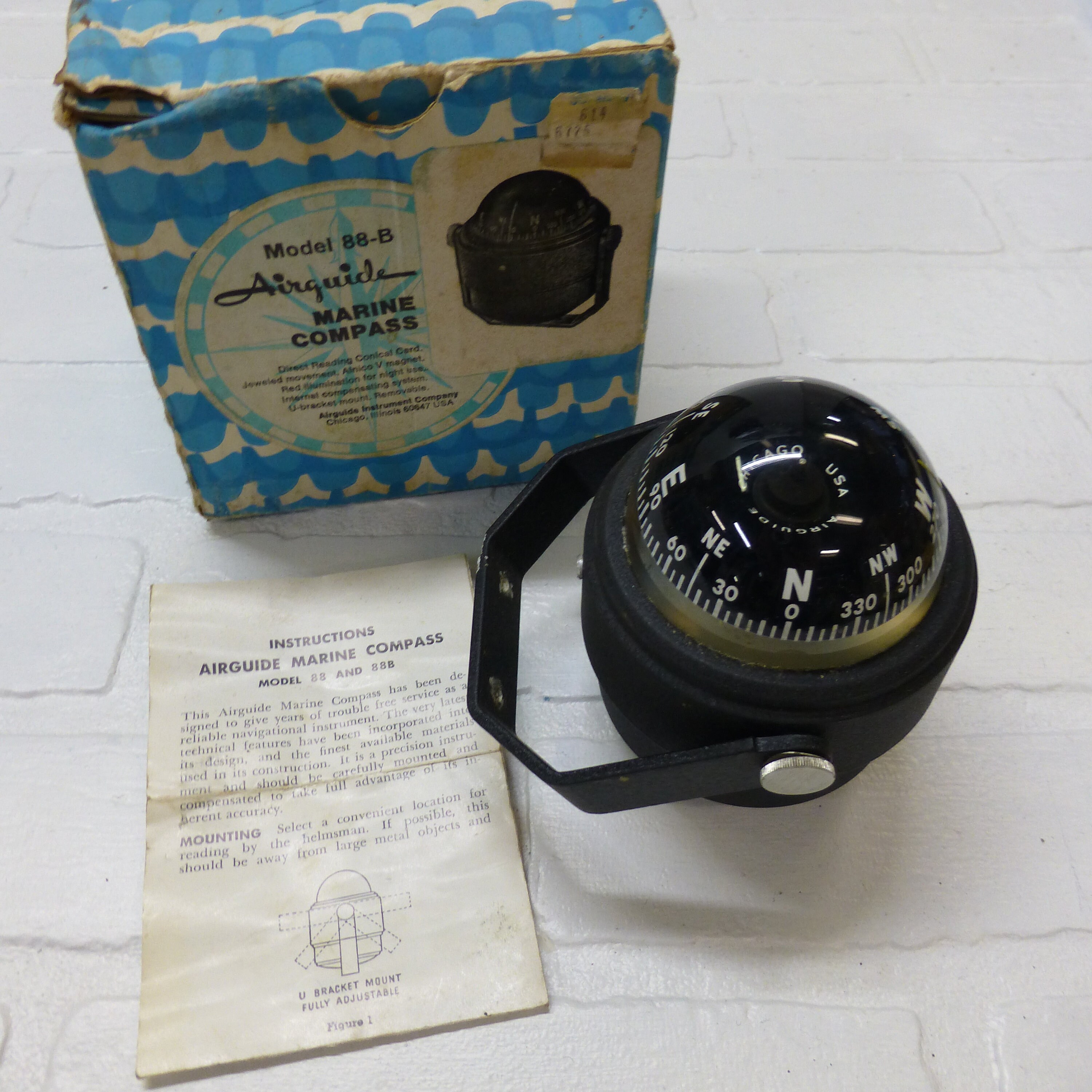 Vintage Airguide 88B Marine Compass Removable UBracket Etsy