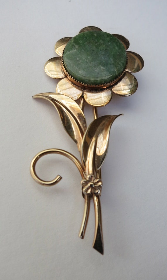 Vintage Daisy Flower Brooch Pin - image 9