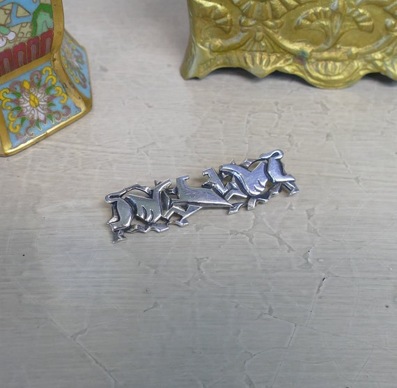 MFA Modernist Sterling Silver Horse Brooch - Eque… - image 1