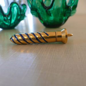 Ciondolo portaprofumo vintage in oro con vite, svitabile, con scomparto segreto