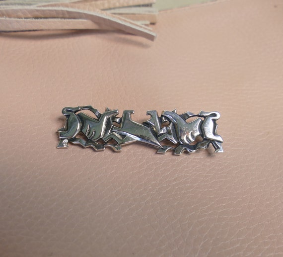 MFA Modernist Sterling Silver Horse Brooch - Eque… - image 2