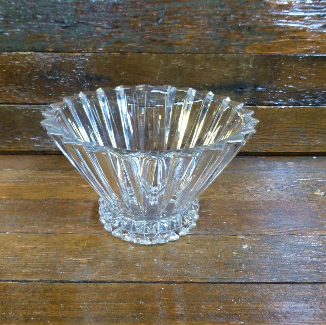 Rosenthal Crystal Bowl Large Vintage Fluted Glass Decorative Etsy