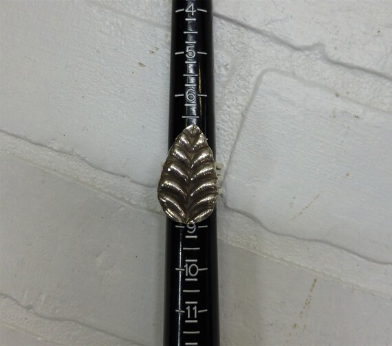 Large Boho Sterling Silver Leaf Statement Ring Ad… - image 7