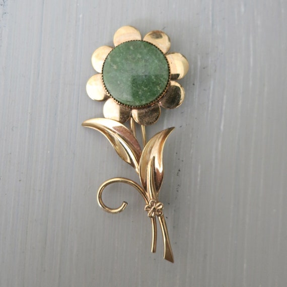 Vintage Daisy Flower Brooch Pin - image 7