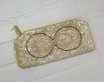Vintage La Regale Sequin Clutch Purse Made in Japan | Beaded Evening Wallet Bag