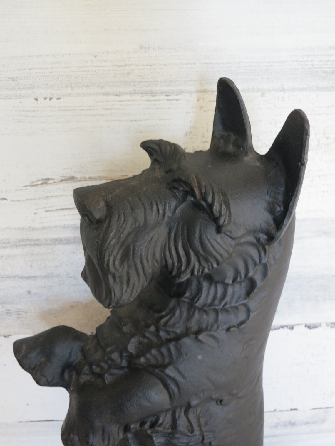 Vintage Cast Iron Scottie Dog Door Stop Etsy