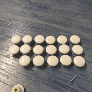 White Porcelain Drawer Knobs – Vintage Ceramic Cabinet Pulls, Swedish Style