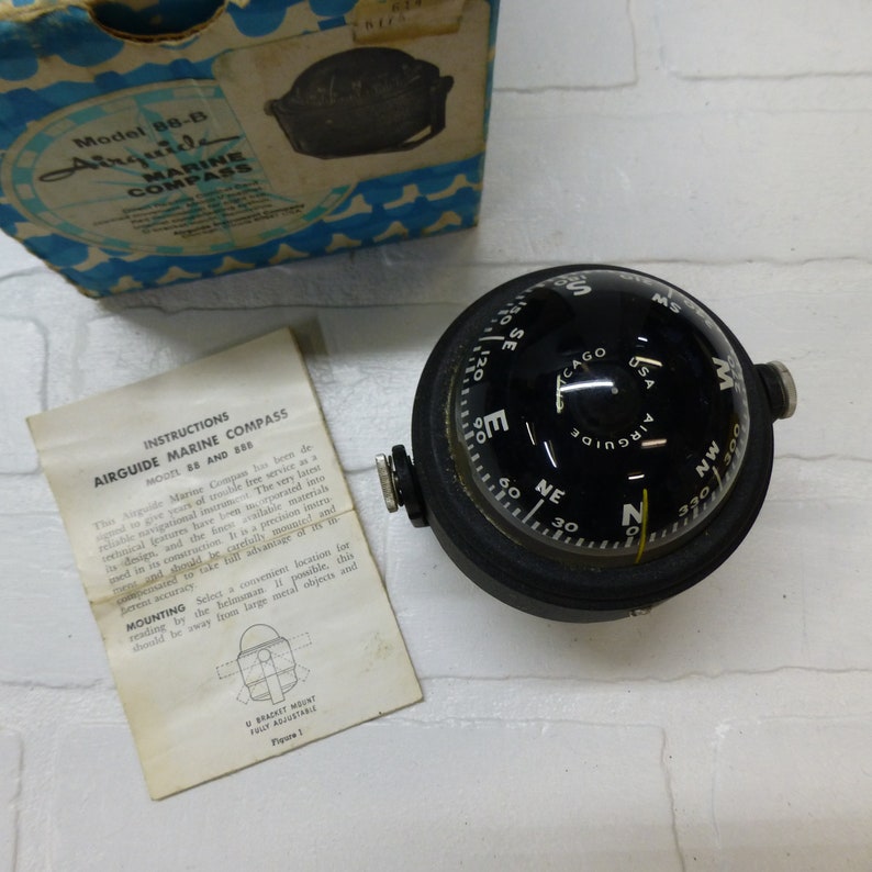 Vintage Airguide 88B Marine Compass Removable UBracket Etsy