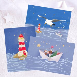 3 pièces Ensemble de cartes postales de luxe de Noël #MoiMemeHamburg