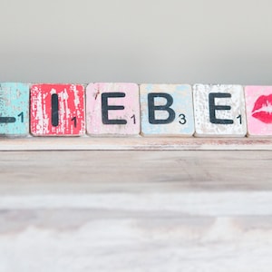 Letter in boho vintage style, DIY, Scrabble, customizable