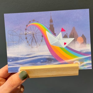 3 pièces Ensemble de cartes postales de luxe de Hambourg #MoiMemeHamburg