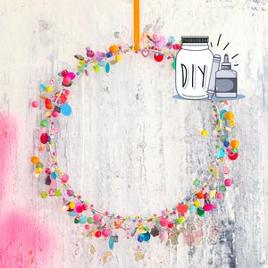 DIY design wreath approx. 30 cm - easy to make - #MoiMemeHamburg