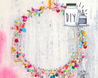 DIY design wreath approx. 30 cm - easy to make - #MoiMemeHamburg