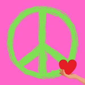 3 x PEACE Set Peace to the world door/window wreath 20 cm/hanger 13 cm/sticker 5 cm MoiMemeHamburg image 8