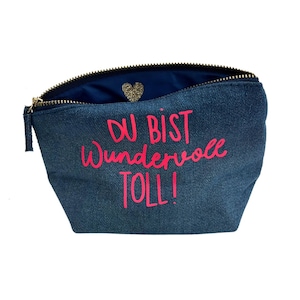 Bedruckte Esprit Kosmetiktasche aus Jeans