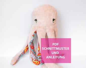 PDF Octopus Odette sewing pattern and instructions - PDF instructions instructions for sewing octopus Christmas Christmas present
