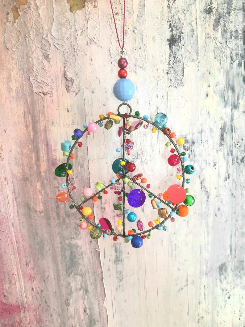 3 x PEACE Set Peace to the world door/window wreath 20 cm/hanger 13 cm/sticker 5 cm MoiMemeHamburg image 7