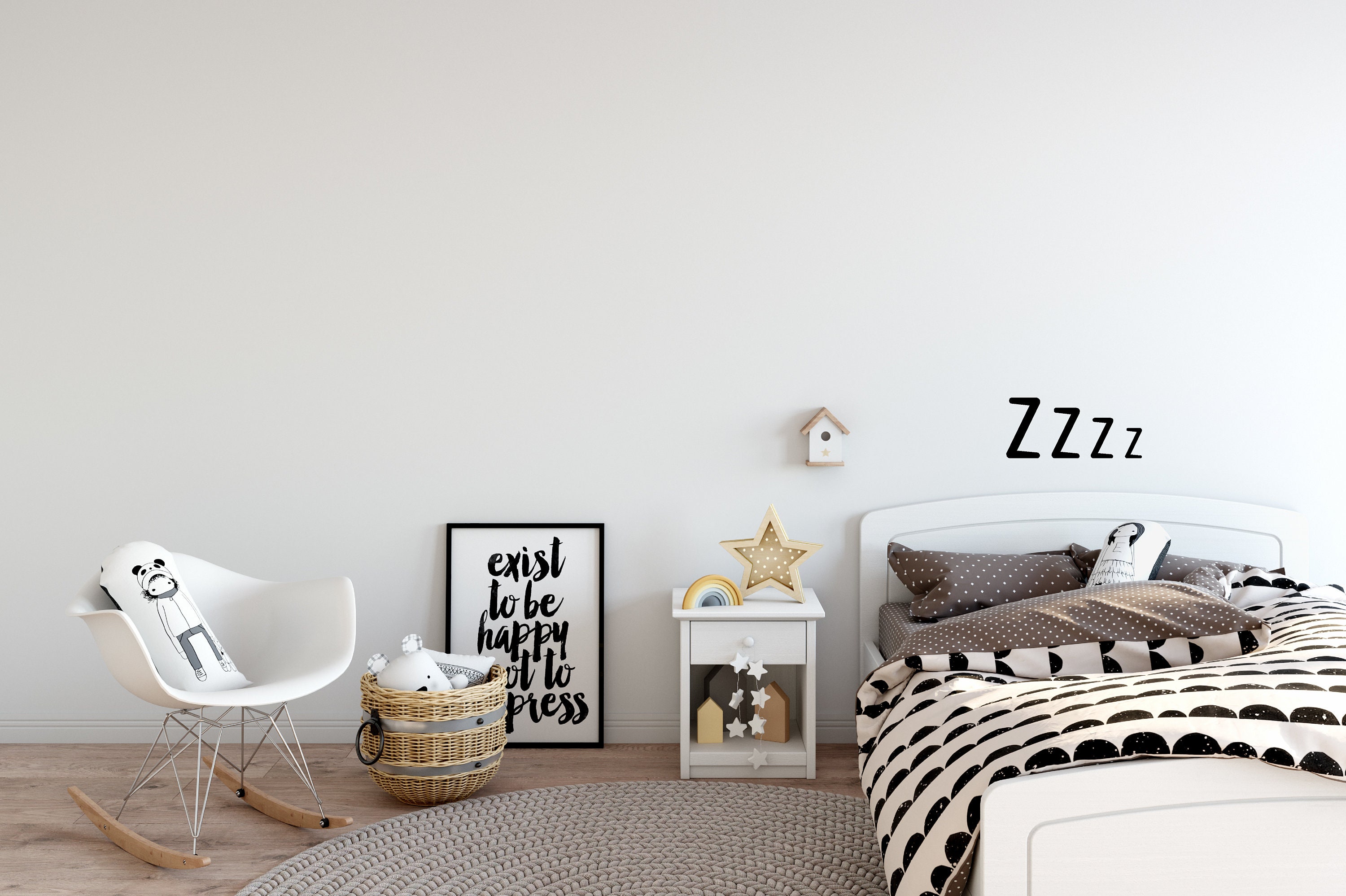Zzz Sleepy Wall Decal Zzz Sleepy Wall Sticker Zzz Zzz Etsy