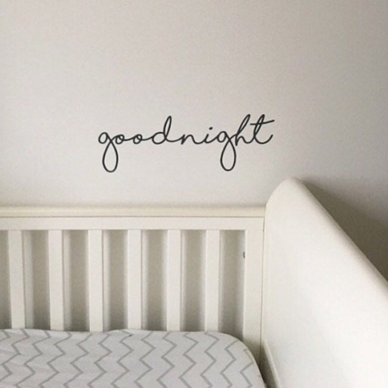 Goodnight Nursery Decor Goodnight Wall Art Nursery Wall Etsy